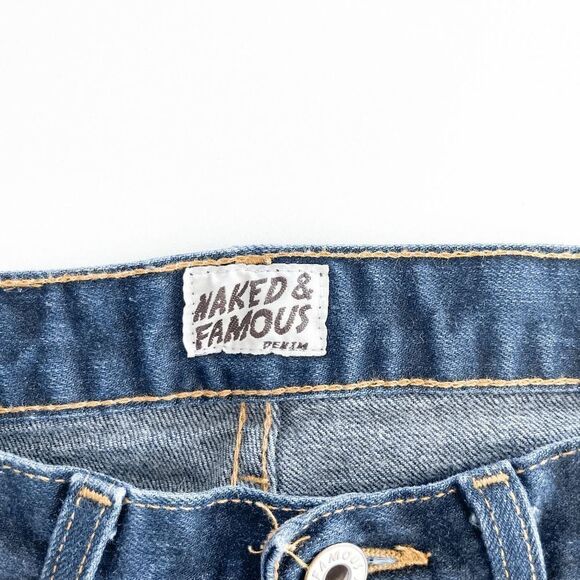 Naked & Famous Denim Deep Indigo Stretch Selvedge Jeans Super Skinny Guy Size 30 - Picture 5 of 11